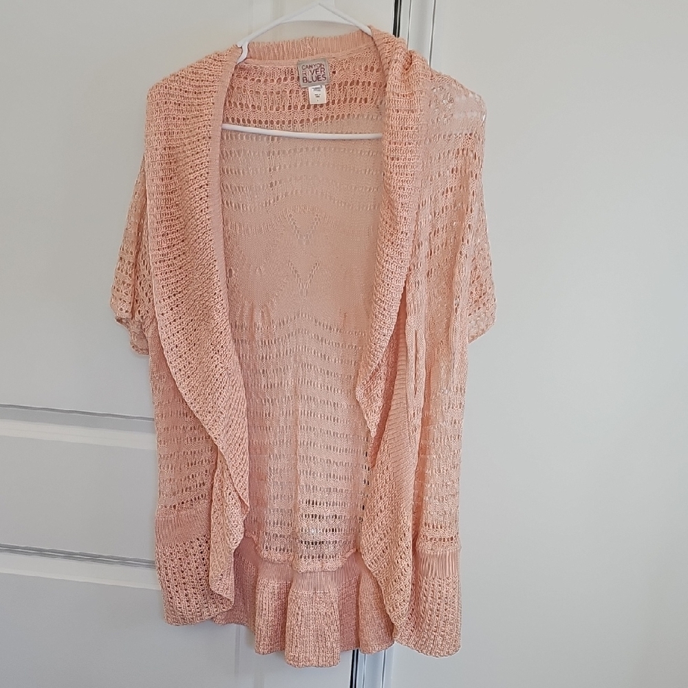 Canyon River Blues Peach Knit Cardigan